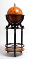 Globe drinks cabinet 330mm floor stand-red