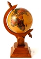 Imitation ivory gemstone globe 220mm single stand