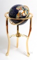 Lapis globe 330mm 3 legged high stand gold stand