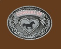 Cowgirl Up Belt Buckle 3-1/2 x 2-3/4