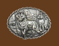 Wolf Belt Buckle 3-3/4 x 2-3/4