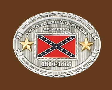 Confederate States 1860-1865 Belt Buckle 4 x 3 (NOT ME-25)