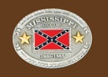 Mississippi Battle Flag Belt Buckle 4 x 3