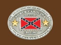 North Carolina Battle Flag Belt Buckle 4 x 3