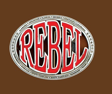 REBEL Belt Buckle 3-7/8 x 3