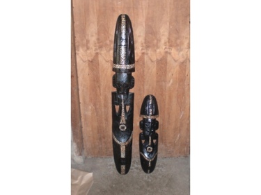 Tribal Tiki Mask Pipe Smoker 20 Tropical Decor