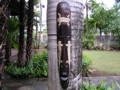 PRIMITIVE TIKI MASK 3 GECKOS 40 ABSTRACT decor