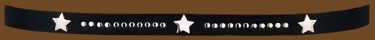 Black Hatband with Silver Stars & Studs