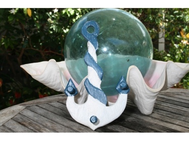 Ship Anchor Hanger 12 White Blue Nautical Decor