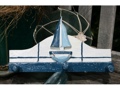 SAILBOAT HANGER 12 WHITE BLUE NAUTICAL decor