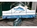 Ocean Fish Hanger 12 White Blue Nautical Decor