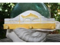 Ocean Fish Hanger 12 White Yellow Nautical Decor