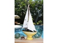 SAILBOAT YELLOW COASTAL 16 NAUTICAL decor