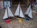 SAILBOAT YELLOW COASTAL 20 HAND CARVED NAUTICAL decor