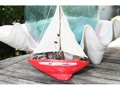 SAILBOAT WALL HANGING RED COASTAL 12 NAUTICAL decor