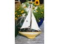 SAILBOAT WALL HANGING YELLOW COASTAL 12 NAUTICAL decor