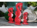 Hypo Camp Set Of 3 Red Coastal Beach Decor