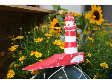 LIGHTHOUSE DOOR STOPPER 4 RED NAUTICAL decor
