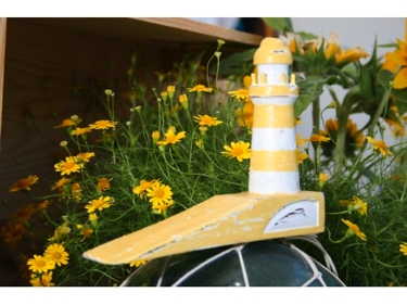 LIGHTHOUSE DOOR STOPPER 4 YELLOW NAUTICAL decor
