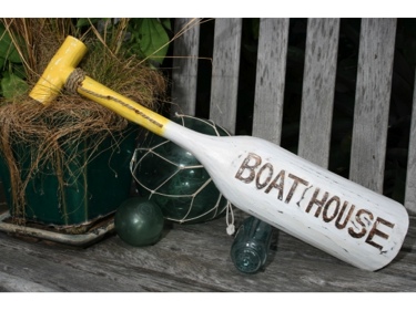 Boat House Paddle 22 Yellow Nautical Wall Decor