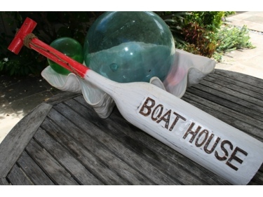 Boat House Paddle 32 Red Nautical Wall Decor
