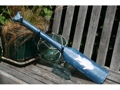 NAUTICAL OAR HANGER W FISH 22 BLUE NAUTICAL WALL decor