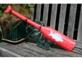 NAUTICAL OAR HANGER W FISH 22 RED NAUTICAL WALL decor