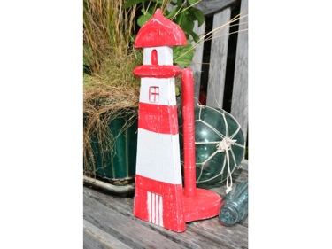 Lighthouse Paper Towel Holder Red 16 Nautical Decor