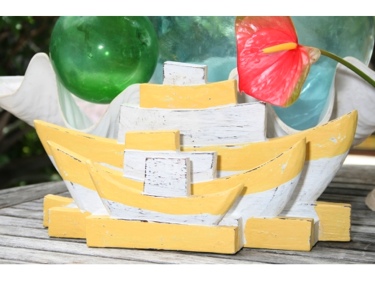 Nautical Napkins Letter Holder Yellow 8 Nautical Decor