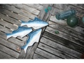 Hanging Fish Set Of 3 Blue Coastal Nautical Decor