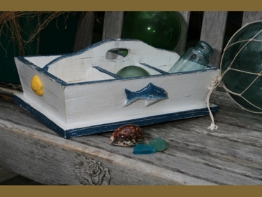 Divider Tray 6 Sections 16 Blue Nautical Decor