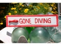 Gone Diving Nautical Sign 12 Red Beach Decor