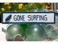 Gone Surfing Nautical Sign 12 Blue Beach Decor