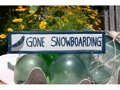 Gone Snowboarding Nautical Sign 12 Blue Beach Decor