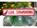 Gone Snowboarding Nautical Sign 12 Red Beach Decor