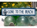 Gone To The Beach Nautical Sign 12 Blue Beach Decor