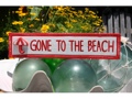 Gone To The Beach Nautical Sign 12 Red Beach Decor