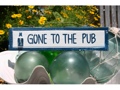 Gone To The Pub Nautical Sign 12 Blue Nautical Decor