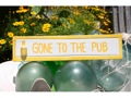 Gone To The Pub Nautical Sign 12 Yellow Nautical Decor