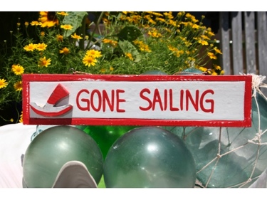 GONE SAILING NAUTICAL SIGN 12 RED NAUTICAL decor