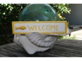 WELCOME NAUTICAL SIGN 12 YELLOW BEACH decor