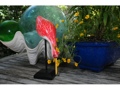 Eating Bird Rustic Red Coastal 14 Garden Home Decor