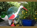 Egret Bird Rustic Red Coastal 14 Garden Home Decor
