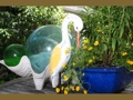 Egret Bird Rustic Yellow Coastal 14 Garden Home Decor