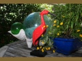 Heron Bird Rustic Red Coastal 14 Garden Home Decor