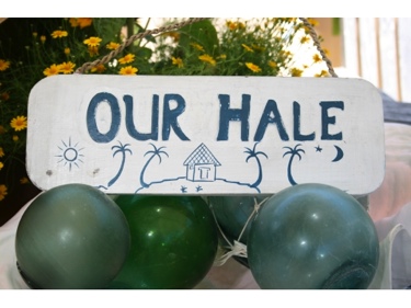 Our Hale Beach Sign 14 Rustic White Blue Coastal Decor
