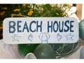 BEACH HOUSE COTTAGE SIGN 14 RUSTIC WHITE BLUE COASTAL decor
