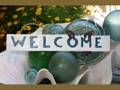 WELCOME W CRAB COTTAGE BEACH SIGN 14 RUSTIC WHITE BLUE COASTAL decor