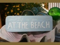 LIFE IS GOOD AT THE BEACH COASTAL SIGN 14 RUSTIC WHITE BLUE NAUTICAL decor