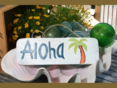 Aloha Beach Sign 14 Coastal Decor